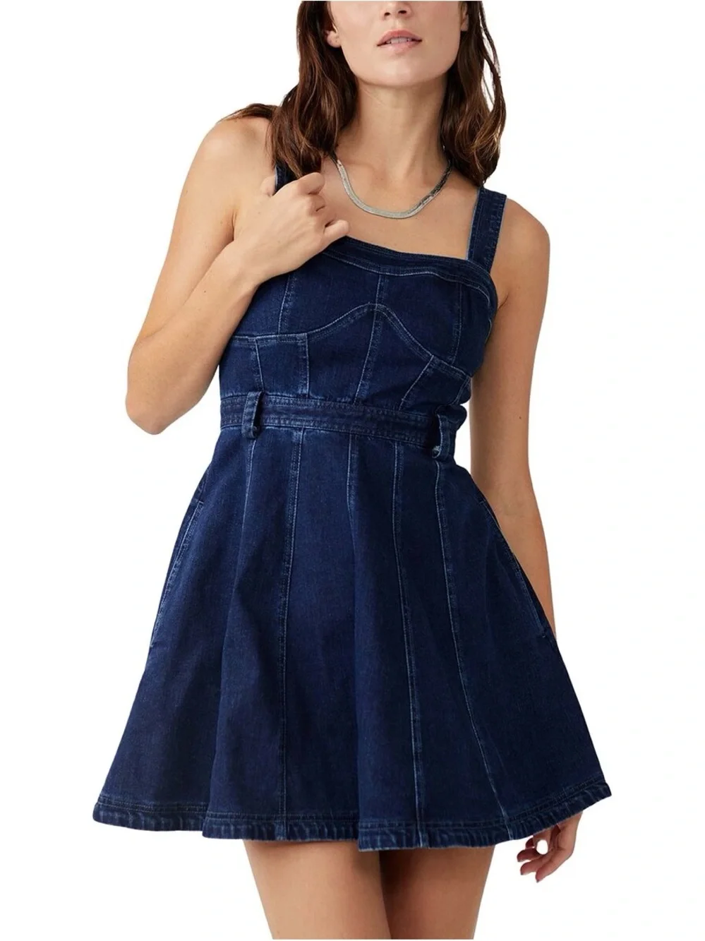Free People NWT Margot Denim Mini Dress